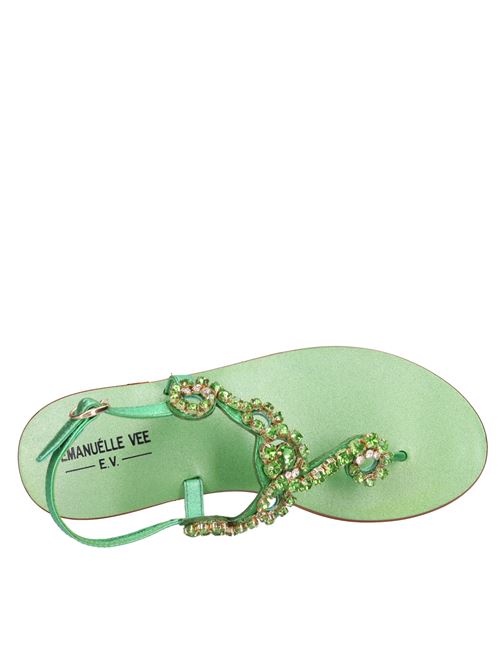Sandali infradito flat in pelle EMANUELLE VEE | 431M-722-13-LANVERDE